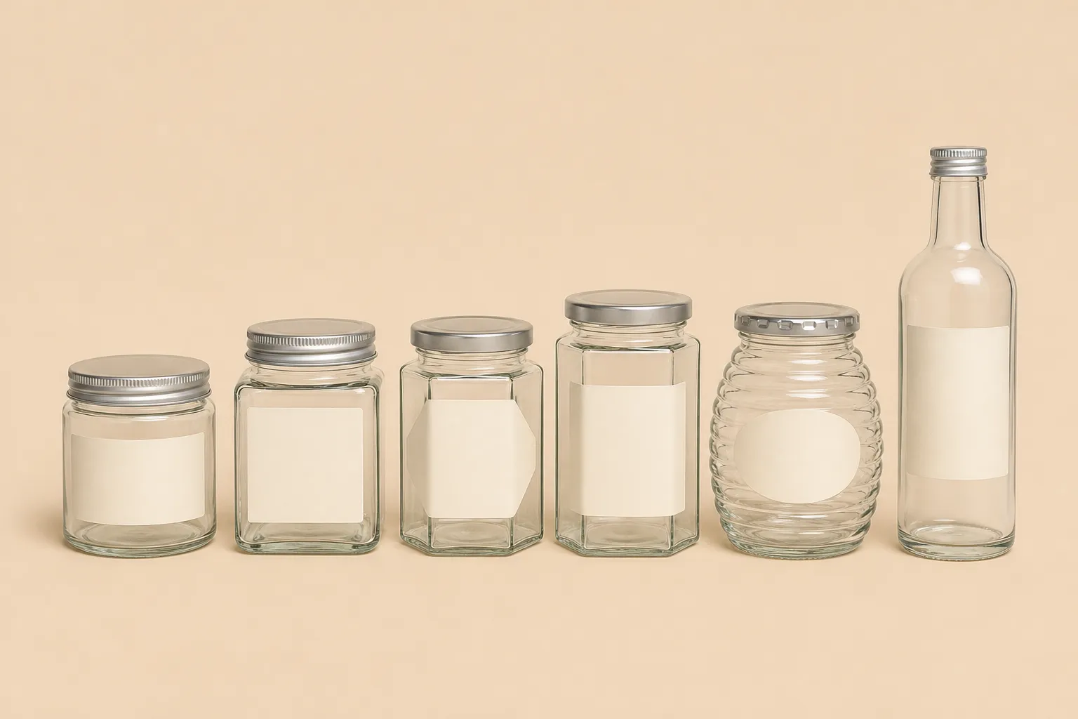 Bocaux 500 ml : formes et fermetures 2026 — custom glass packaging