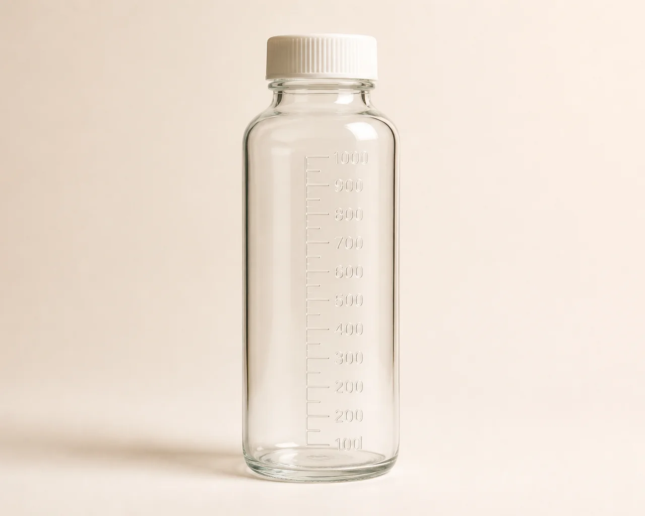 Botella de borosilicato