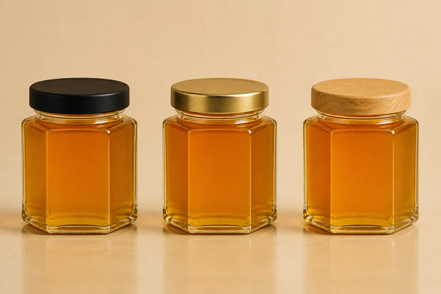 Hexagonal Honey Jar – 500 ml (view 5)