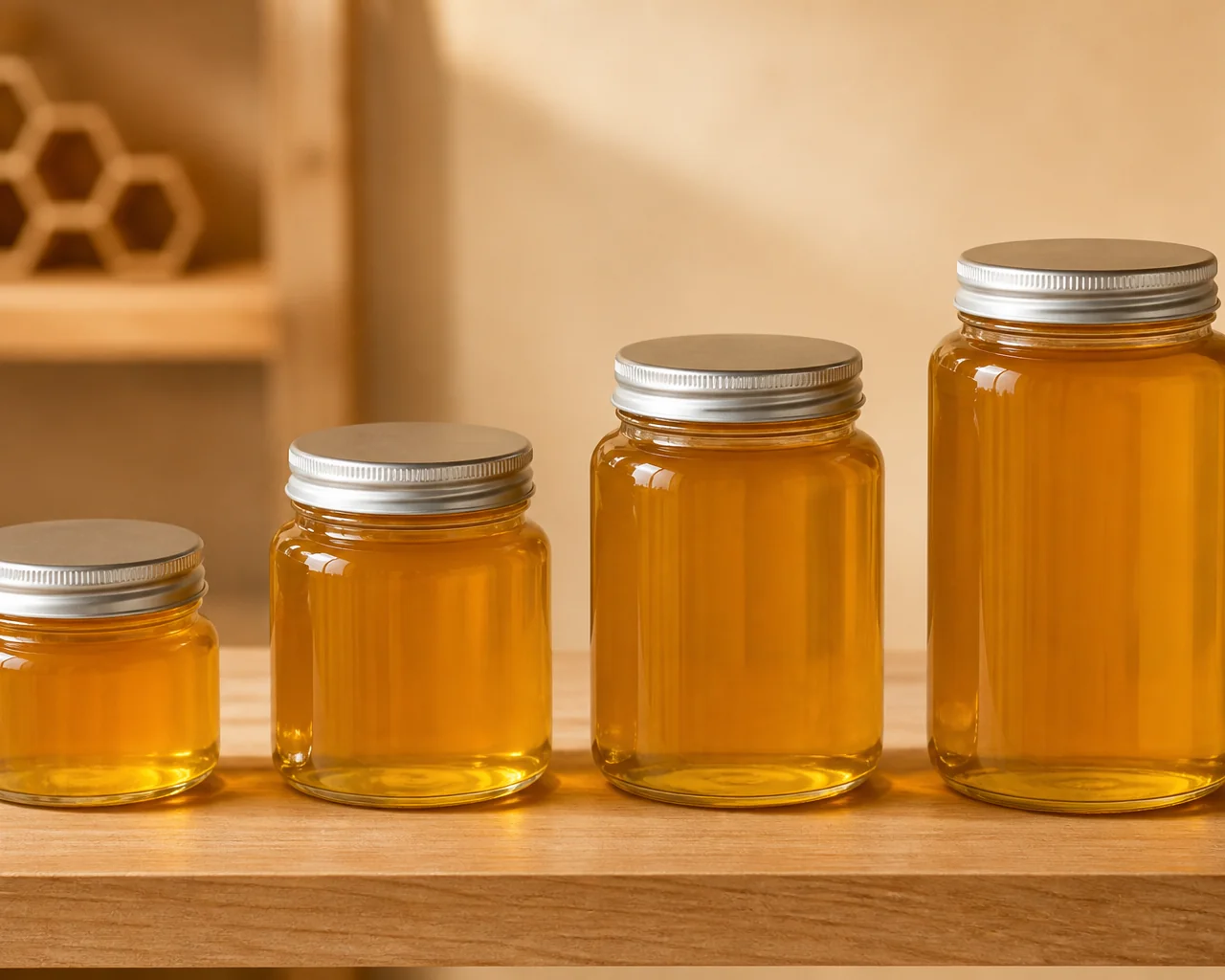 Screw Top Honey Jar – 500 ml (view 2)