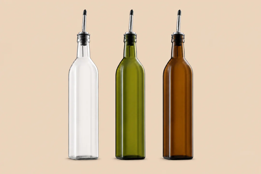 Quadratische Ölflasche mit Ausgießer – 500 ml (Ansicht 2)